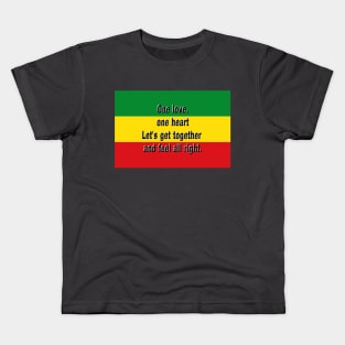 One love Rasta flag Kids T-Shirt